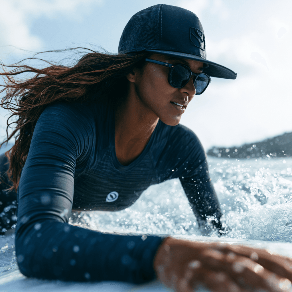 Gold Coast surfer training in ocean conditions at sunrise