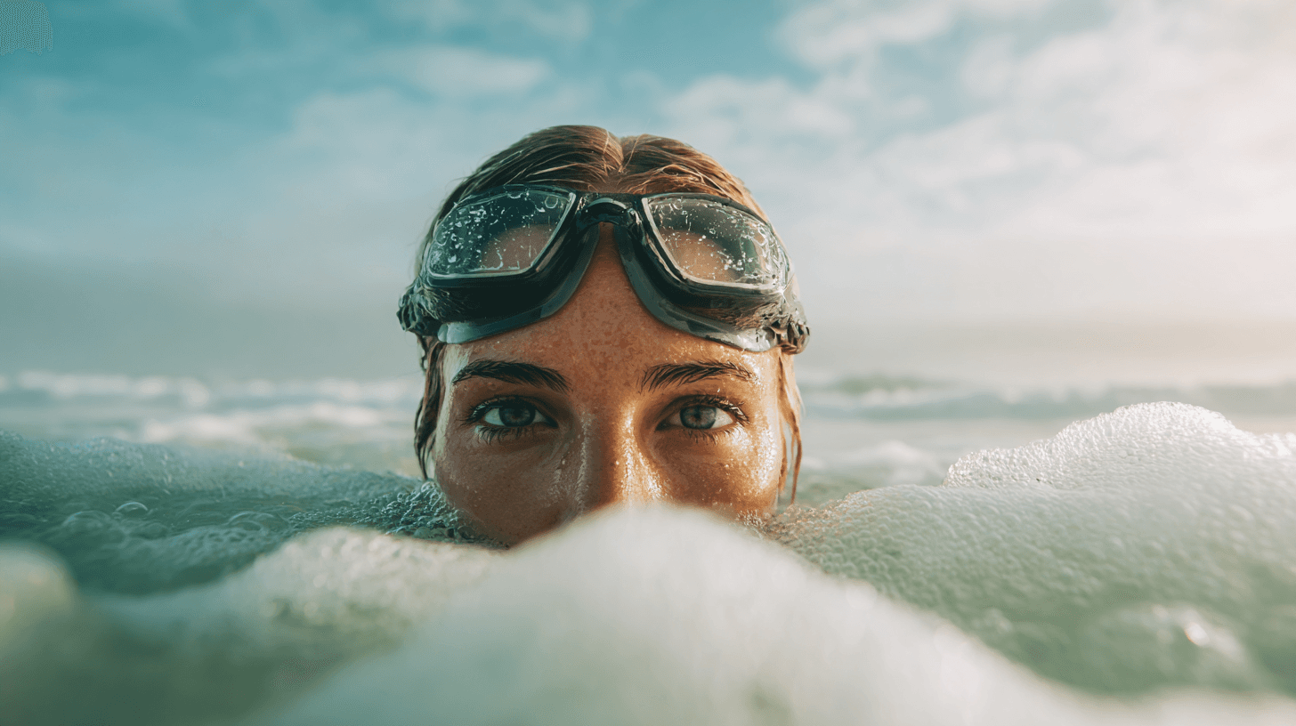 Swimmer with goggles in the ocean: vitamin B12 and endurance performance