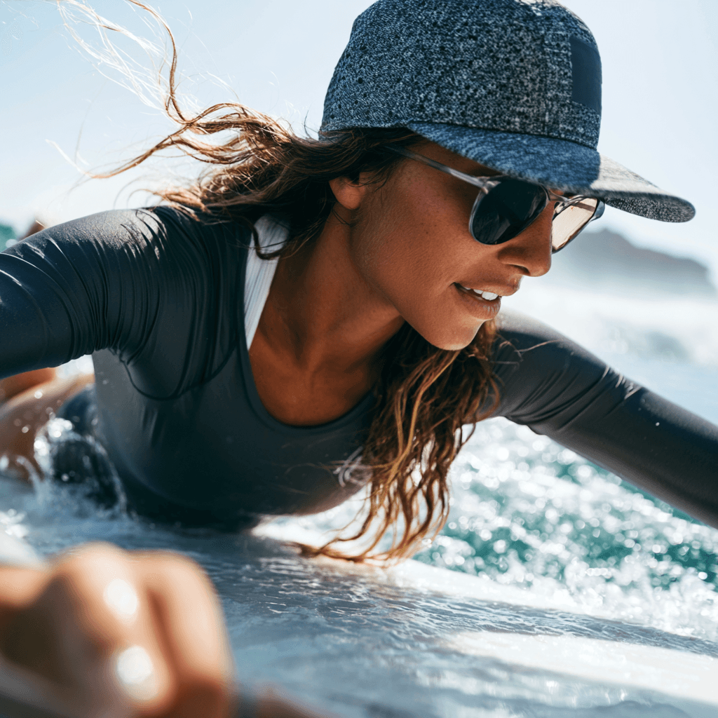 Surfer on a Western Australian coastline in morning light, representing proactive health monitoring with a blood test in Perth